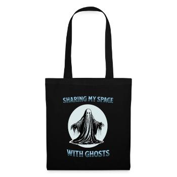 Partager mon espace avec des fantômes - Sac en tissu - noir - Devant