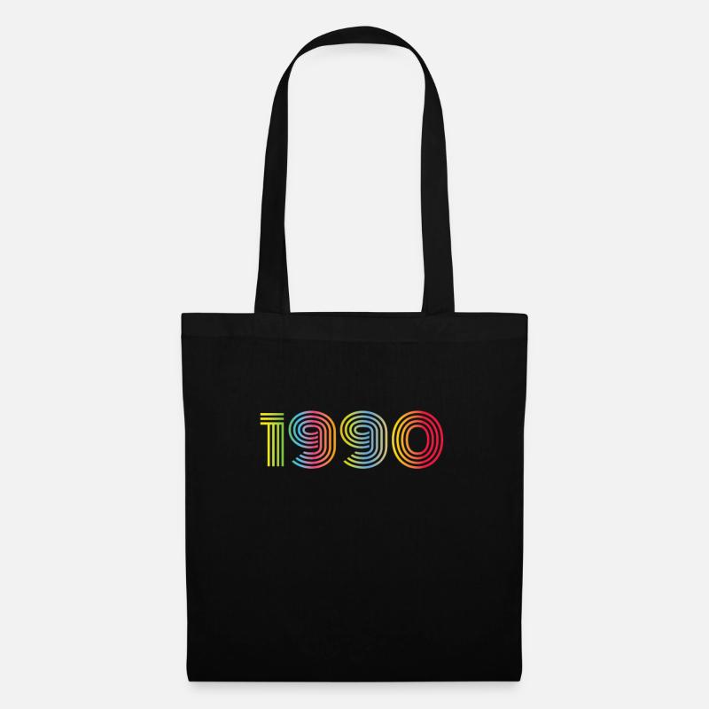 1990 Geburtstag Funky Year - Stoffbeutel - Schwarz