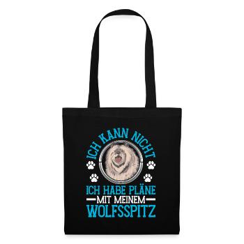 Plans Wolfspitz avec mon Keeshond - Sac en tissu - noir - Devant