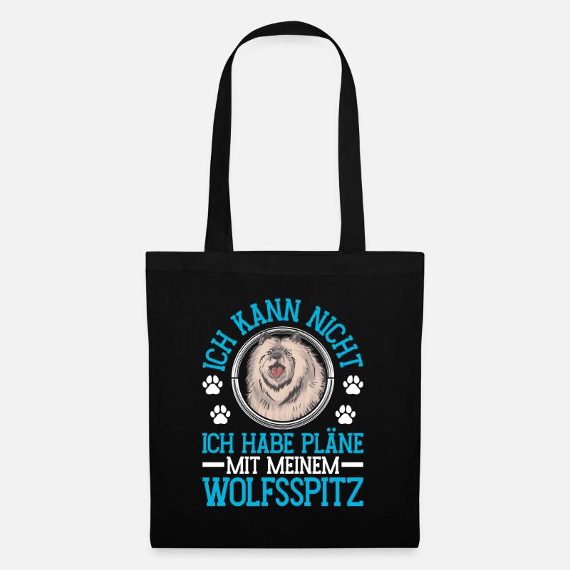 Wolfsspitz Pläne mit meinem Keeshond - Stoffbeutel - Schwarz
