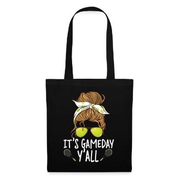 Funny Tennis Player Racket - Tote Bag - black - Front