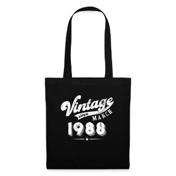 Vintage since March 1988 Birthday Gift - Tote Bag - black - Front