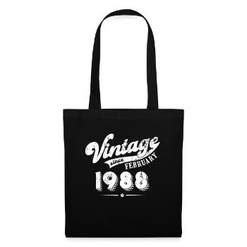Vintage since February 1988 Birthday Gift - Tote Bag - black - Front