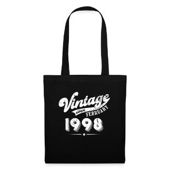 Vintage since February 1998 Birthday Gift - Tote Bag - black - Front