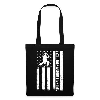 Best Taekwondo fighter - US Flag Taekwondo - Tote Bag - black - Front