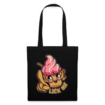 Lick Me Maker Gelato Dessert glacé Lover Ice - Sac en tissu - noir - Devant