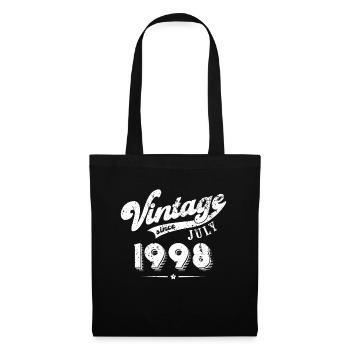 Vintage since July 1998 Birthday Gift - Tote Bag - black - Front