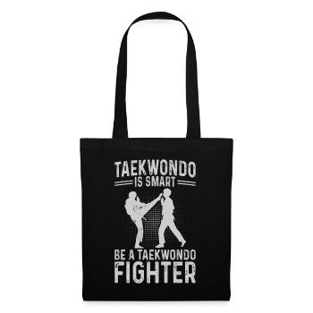 Le taekwondo est intelligent Soyez un combattant de taekwondo - Sac en tissu - noir - Devant