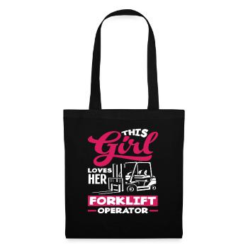 This Girl Loves Her Forklift Driver - Tote Bag - black - Front