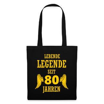 Légende vivante 80 ans 80e anniversaire drôle - Sac en tissu - noir - Devant