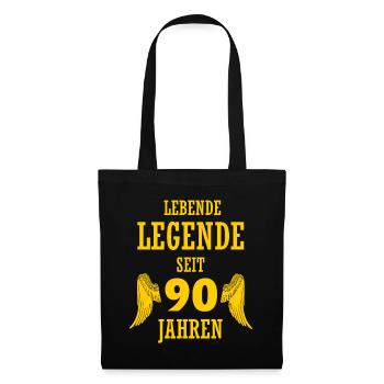 Légende vivante 90 ans 90e anniversaire drôle - Sac en tissu - noir - Devant
