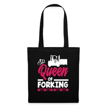Queen Of Forking - Forklift Women Power - Tote Bag - black - Front