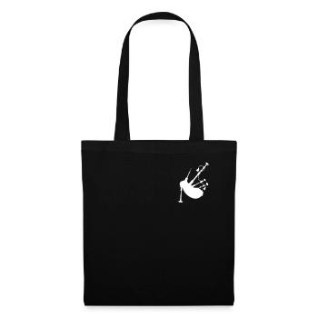 Cornemuse Logo Emblème Leçons de cornemuse Sarbacane - Sac en tissu - noir - Devant