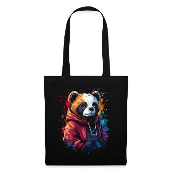 Hip Hop Bear Vintage Urban Streetwear - Tote Bag - black - Front