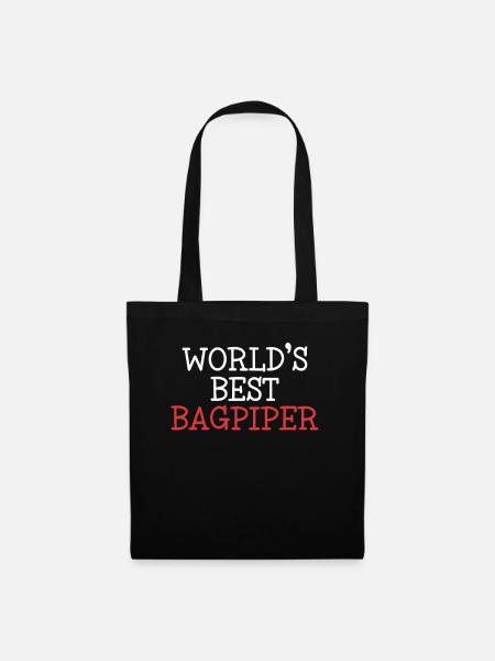 Der weltbeste Dudelsackspieler Great Highland Blasrohr - Stoffbeutel - Schwarz