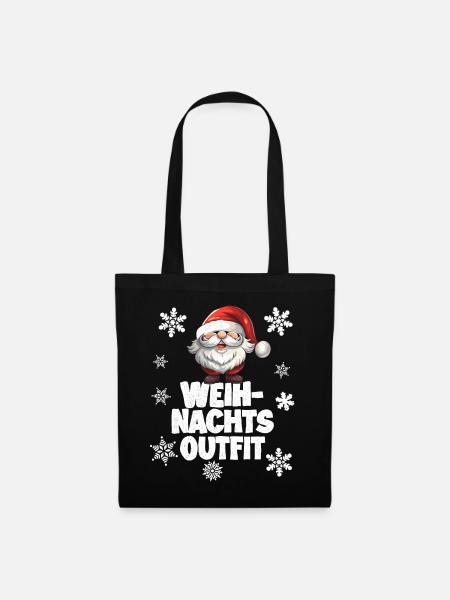 Weihnachten - Stoffbeutel - Schwarz