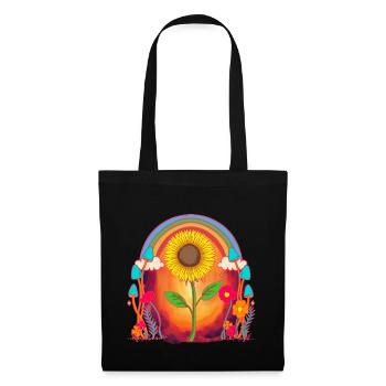 Tournesol Nature Fleur Amoureux de la Nature - Sac en tissu - noir - Devant