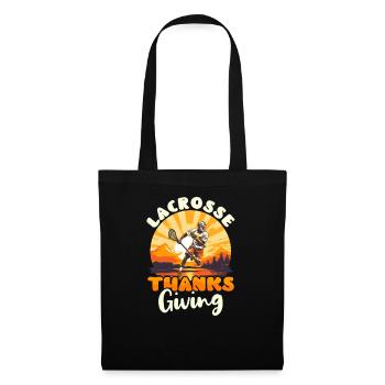 Thanksgiving Lacrosse Lacrosse Danksagung - Stoffbeutel - Schwarz - Vorne