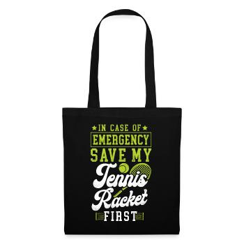 Funny Tennis Player Racket In Case - Tote Bag - black - Front
