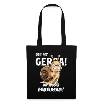 Funny Tshirt Humor Lazy Fun Sport Running Work - Tote Bag - black - Front