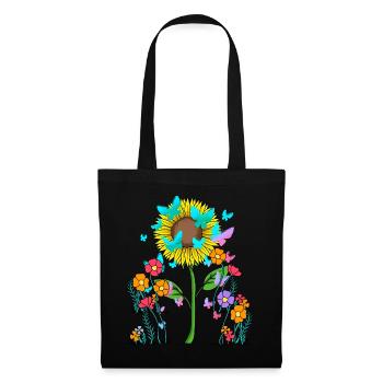 Spring Summer Flowers Flower Sunflower Insects - Tote Bag - black - Front