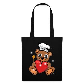 Teddy Bear Cook Cooks Cook - Tote Bag - black - Front