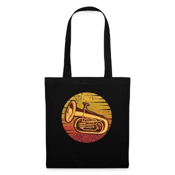 Instrument rétro Euphoniste Euphoniste Joueur Euphoniumiste - Sac en tissu - noir - Devant
