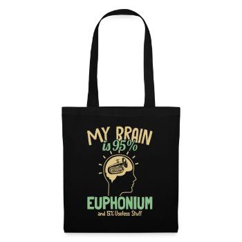 Mon cerveau est composé à 95% d’euphonium euphoniste euphoniste - Sac en tissu - noir - Devant