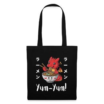Ramen Nouilles Chibi Asie Dragon Nouilles Soupe Anime - Sac en tissu - noir - Devant