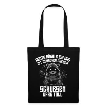 Bear, Irony, Funny, Work, Funny, Sarcasm, Antisocial - Tote Bag - black - Front