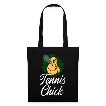 Funny Tennis Player Racket Chicken - Tote Bag - black - Front