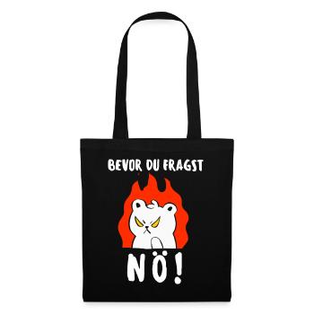 T-shirt chat Drôle Drôle Humour Sarcasme Ironie - Sac en tissu - noir - Devant