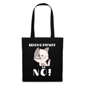 T-shirt chat Drôle Drôle Humour Sarcasme Ironie - Sac en tissu - noir - Devant