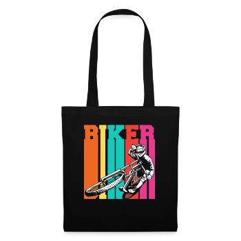 Style de VTT rétro motard - Sac en tissu - noir - Devant