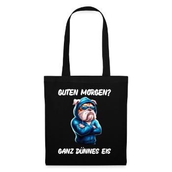 Chien Tshirt Drôle Drôle Humour Sarcasme Bureau - Sac en tissu - noir - Devant