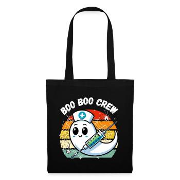 Halloween Boo Boo Crew Geist Krankenschwester Fun - Stoffbeutel - Schwarz - Vorne