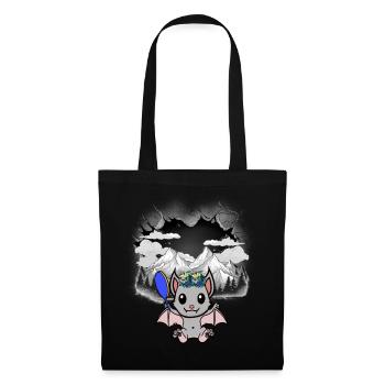 Halloween Chauve-souris Tyrol Beauté Fleurs Enfant - Sac en tissu - noir - Devant
