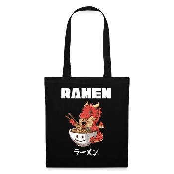 Dragon Ramen Noodles Chibi Asia Noodle Soup Anime - Tote Bag - black - Front