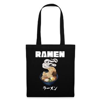 Nouilles Ramen Nouilles Chibi Asia Soupe de nouilles Anime - Sac en tissu - noir - Devant