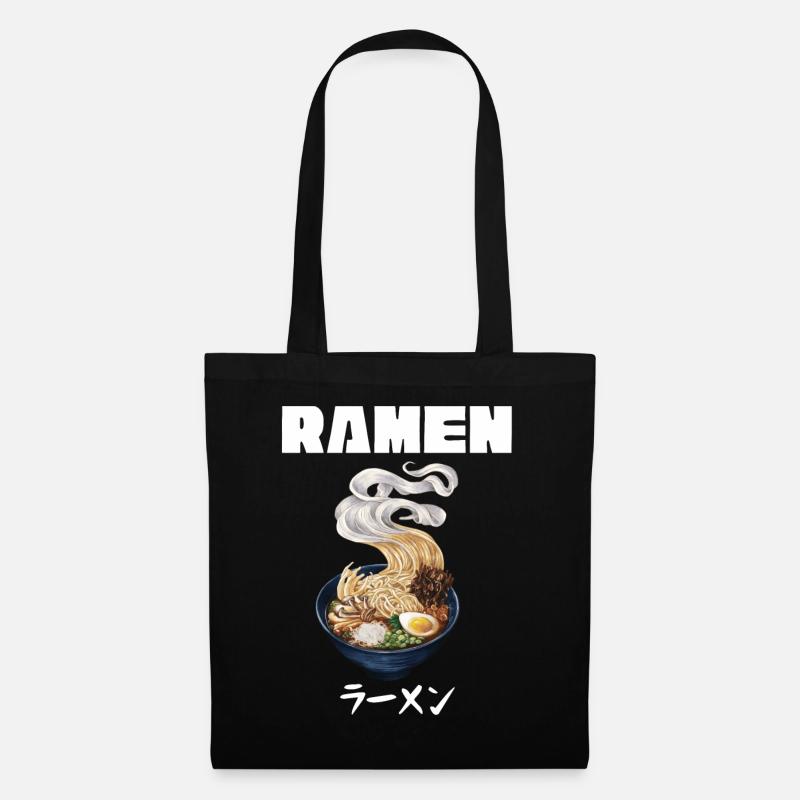 Noodles Ramen Nudeln Chibi Asien Nudelsuppe Anime - Stoffbeutel - Schwarz