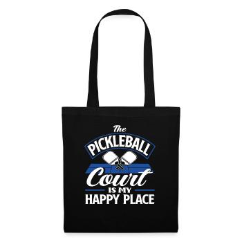 Le terrain de pickleball est mon endroit préféré - Sac en tissu - noir - Devant