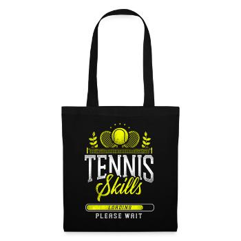 Drôle de joueur de tennis Raquette Tennis - Sac en tissu - noir - Devant