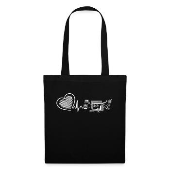 Computer Systems Analyst Heartbeat - Tote Bag - black - Front