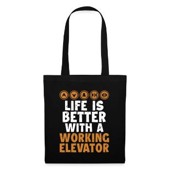 Life is Better with a Working Elevator Elevator - Tote Bag - black - Front