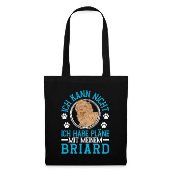 Plans with my Briard Berger de Brie - Tote Bag - black - Front