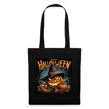 Halloween Pumpkin Grimace Witch Hat Spider Horror - Tote Bag - black - Front