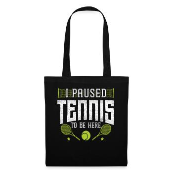 Funny Tennis Player Racket I - Stoffbeutel - Schwarz - Vorne