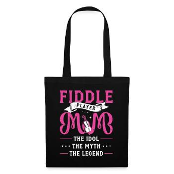 Fiddle Player Mom The Idol Loves Country Music - Stoffbeutel - Schwarz - Vorne