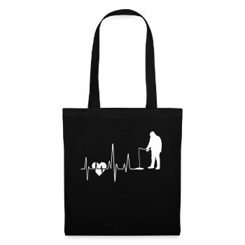 Fishing Heartbeat - Tote Bag - black - Front