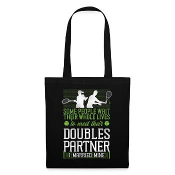 Funny Tennis Player Racket Husband - Tote Bag - black - Front